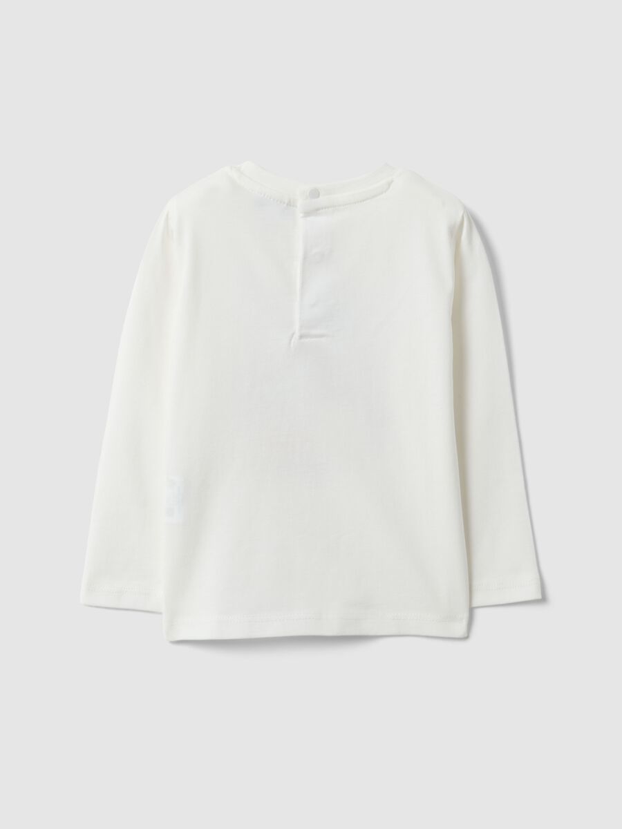 White Long Sleeve Cotton T-Shirt for Children_1