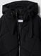 Black padded hooded jacket, regular fit_1