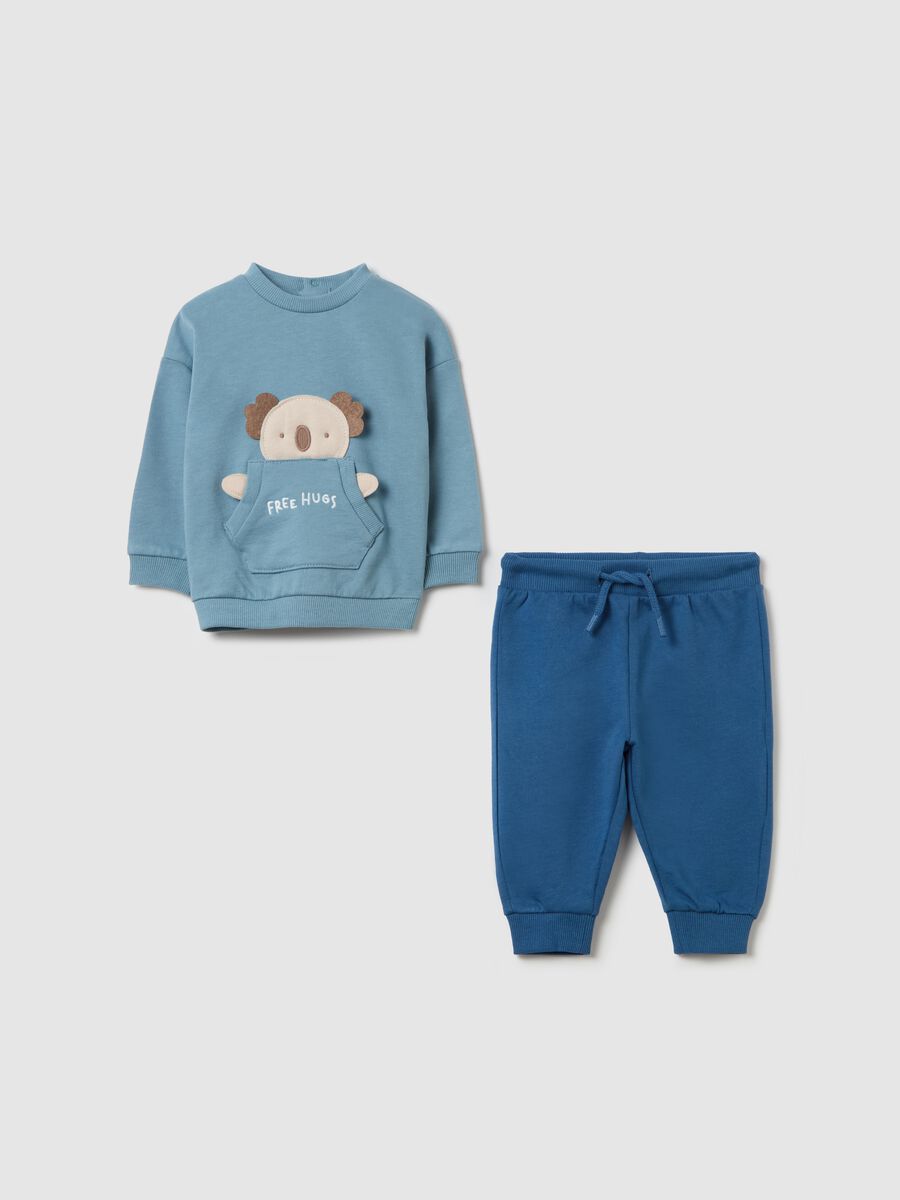 Cotton jogging set with koala application_0