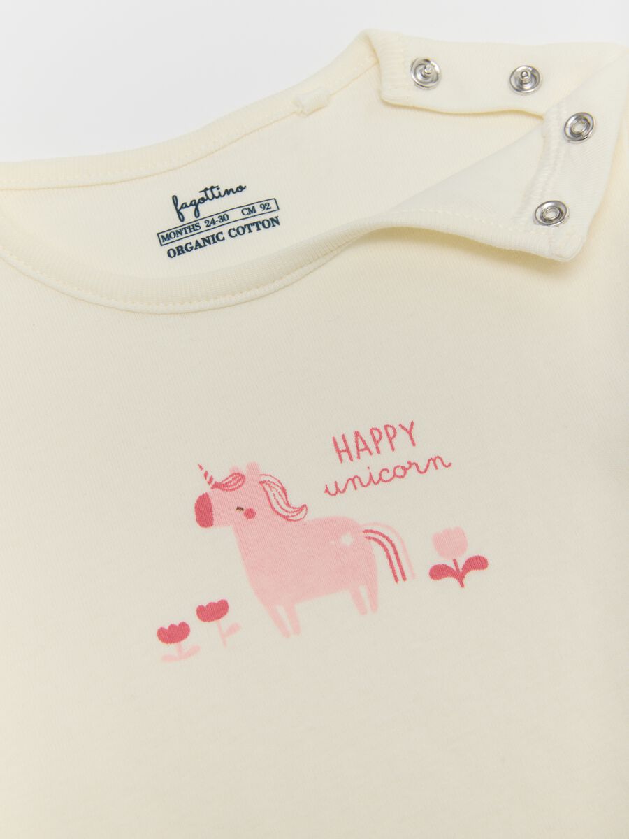 Baby Girl's Multicolour T-shirt Twin Pack in Pure Cotton, Regular Fit_2