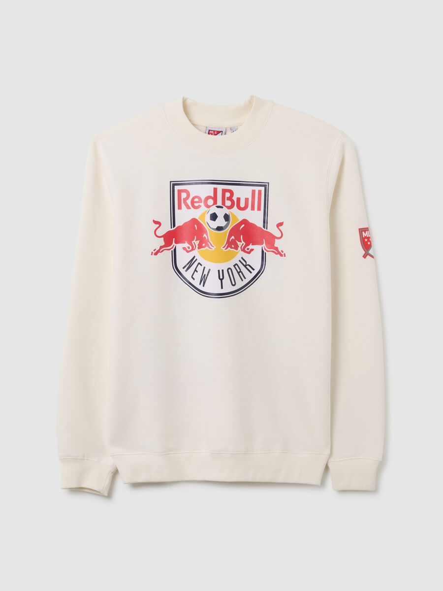 White cotton blend sweatshirt with print_4
