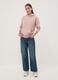Pink hooded sweatshirt in pure cotton with Lilo & Stitch print_1