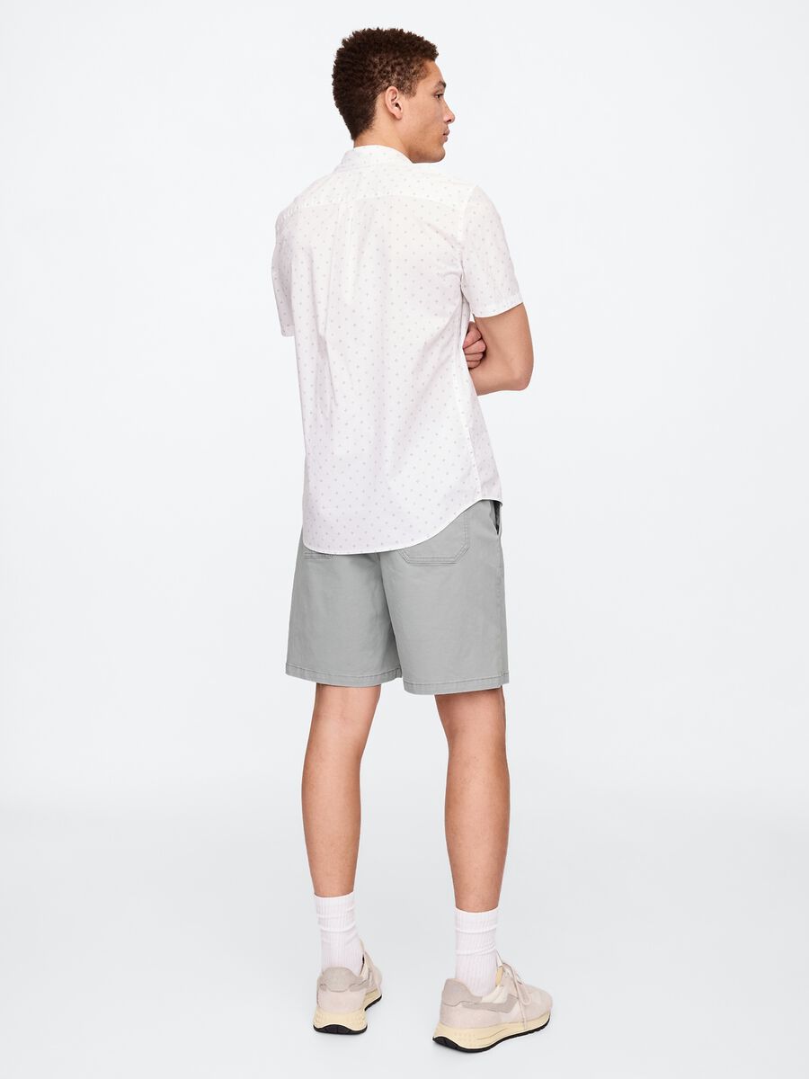 Shorts in cotone elasticizzato con coulisse_2