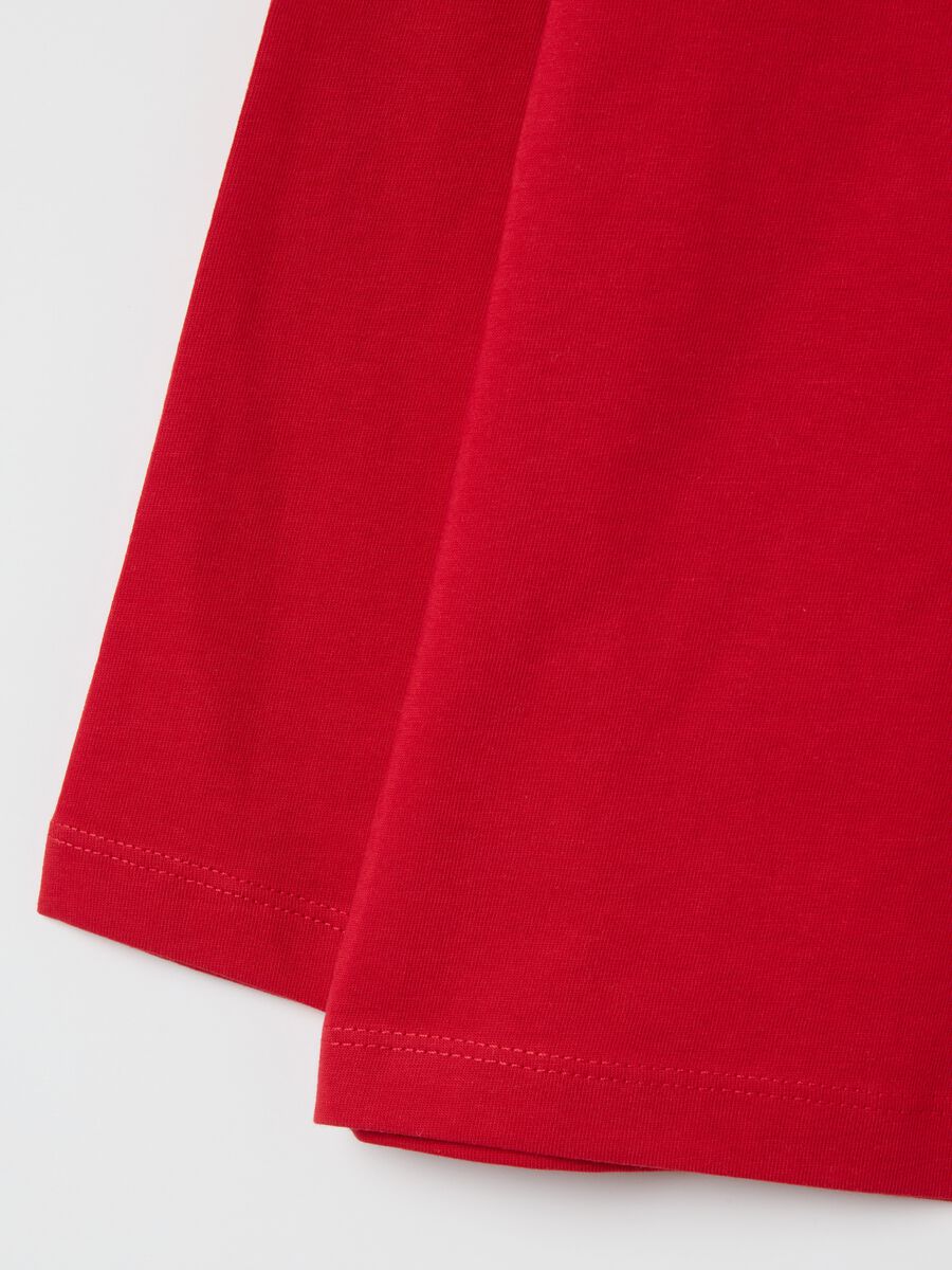 Children's Pure Cotton Red T-shirt Regular Fit_3