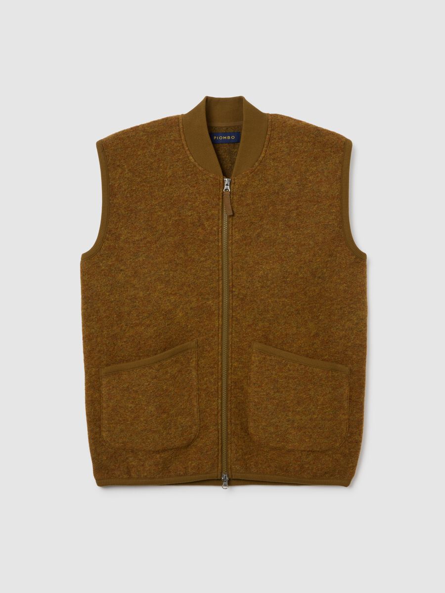 Brown Wool-Blend Gilet_0