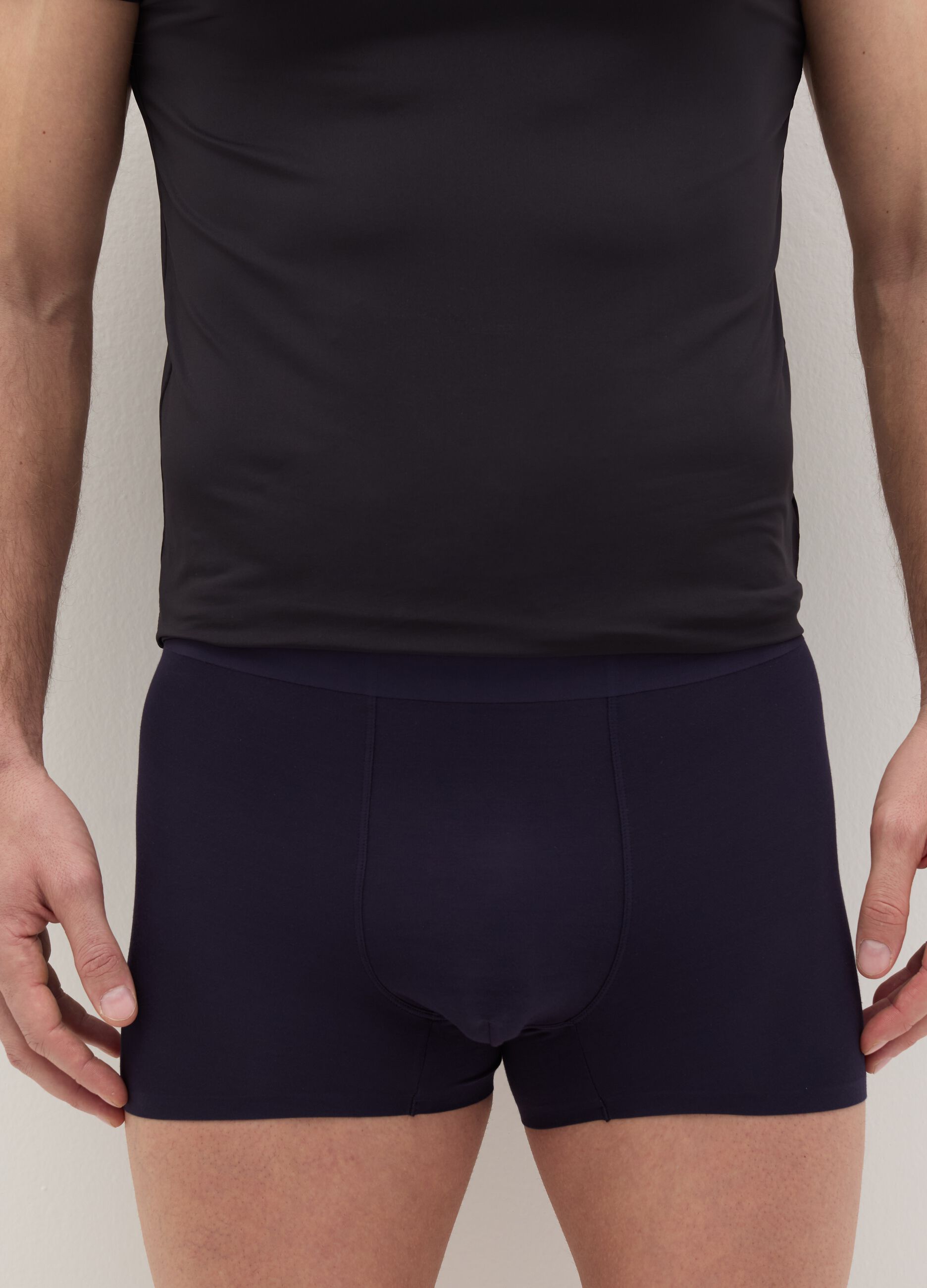 Two-pair pack midi boxer shorts in stretch modal