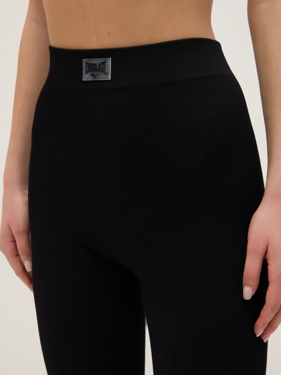 Slim Fit Black Long Sports Leggings_3