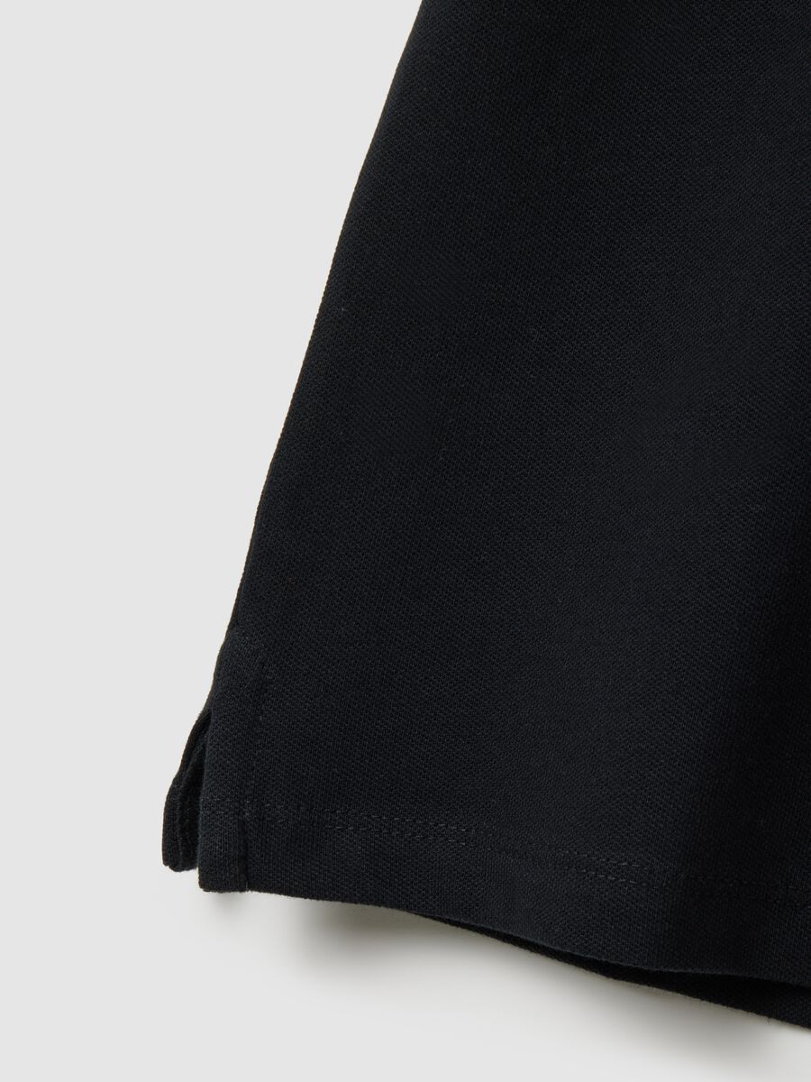 Men's black stretch cotton regular fit T-shirt_5