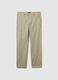 Beige Regular Fit Chino Trousers_4