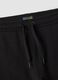 Black pure organic cotton joggers with drawstring for boys_5