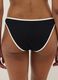 Black stretch swim briefs with white trim_3