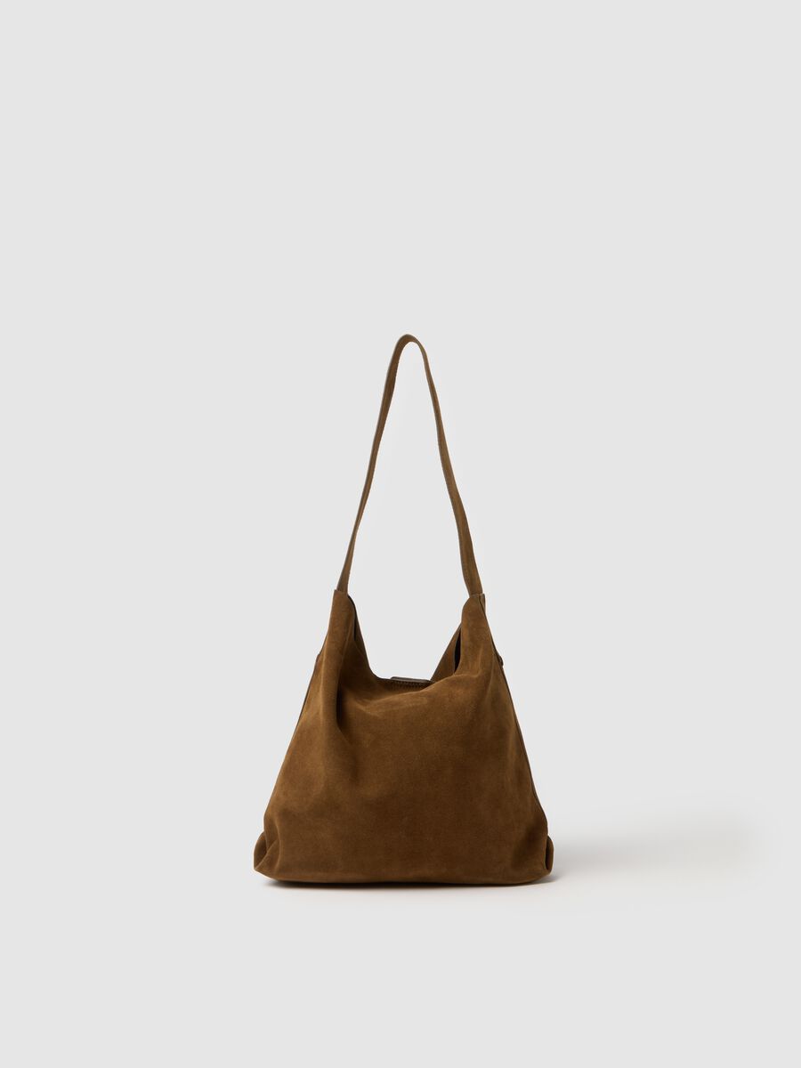 Brown Genuine Leather Shopper Bag_0