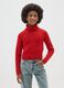 Girls' Regular Fit Red Turtleneck Sweater_0