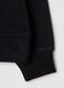 Girls' black sweatshirt in pure cotton with crown print regular fit_3