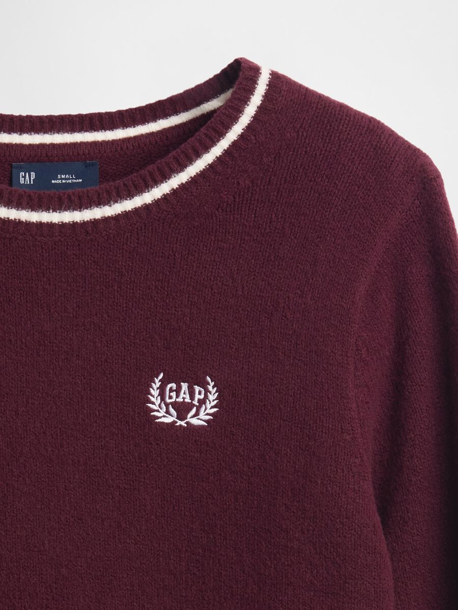 Red Sweater in Mixed Yarn_4