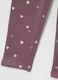 Purple Stretch Cotton Leggings with Heart Prints_3