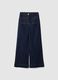 Blue Stretch Cotton Trousers Regular Fit_4