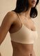 Beige bralette bra with removable padding_0