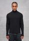 Half-Zip Ribbed Knit Black_0