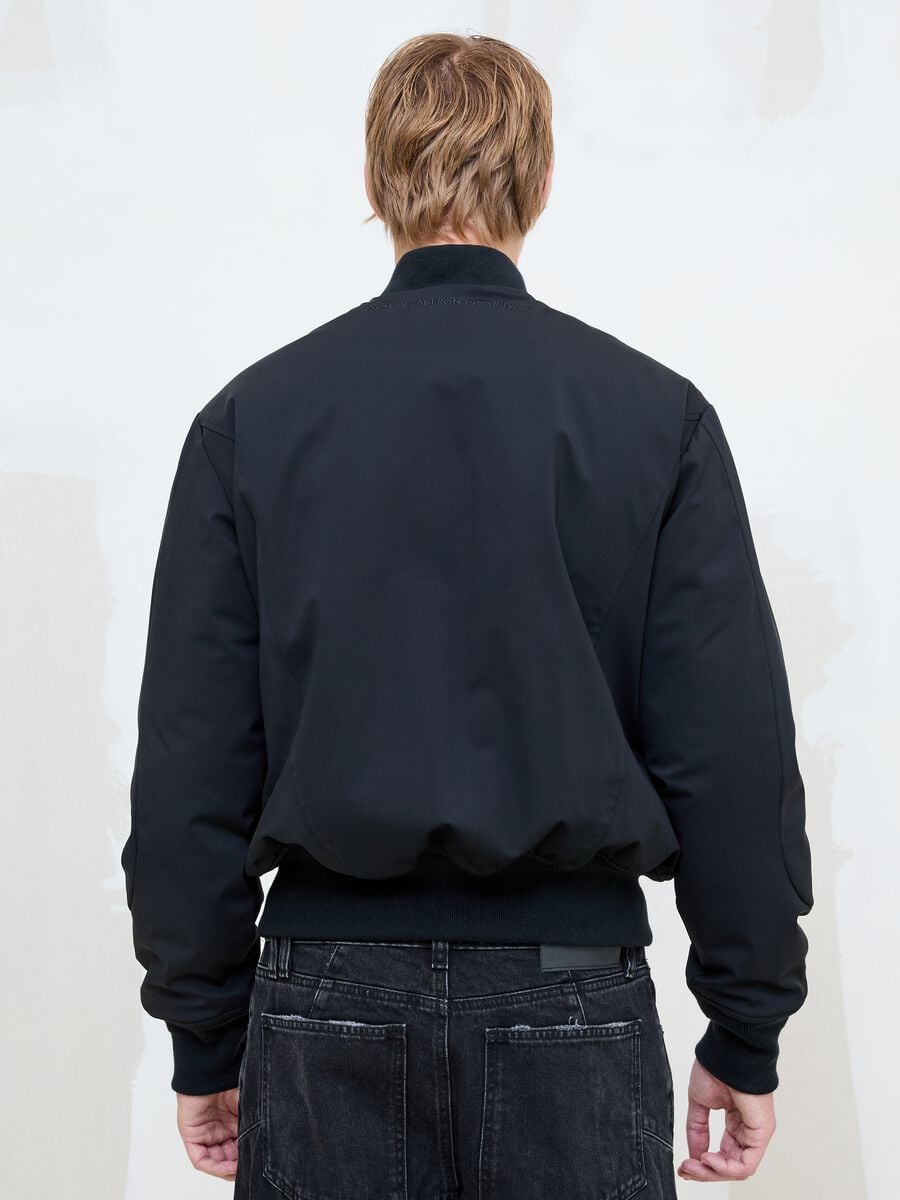 Nylon Bomber Jacket Black_4