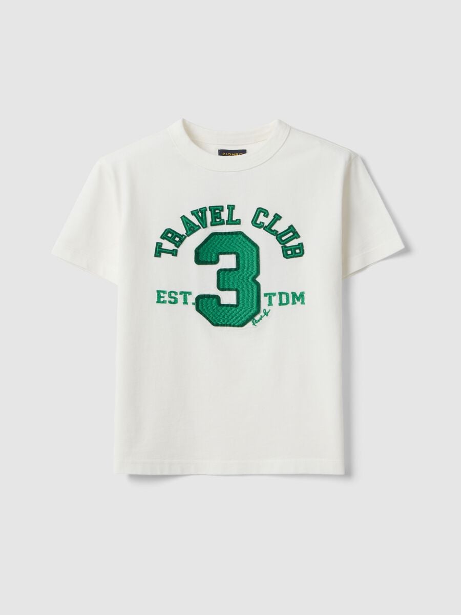 T-shirt in puro cotone bianca da bambino regular fit con stampa_3