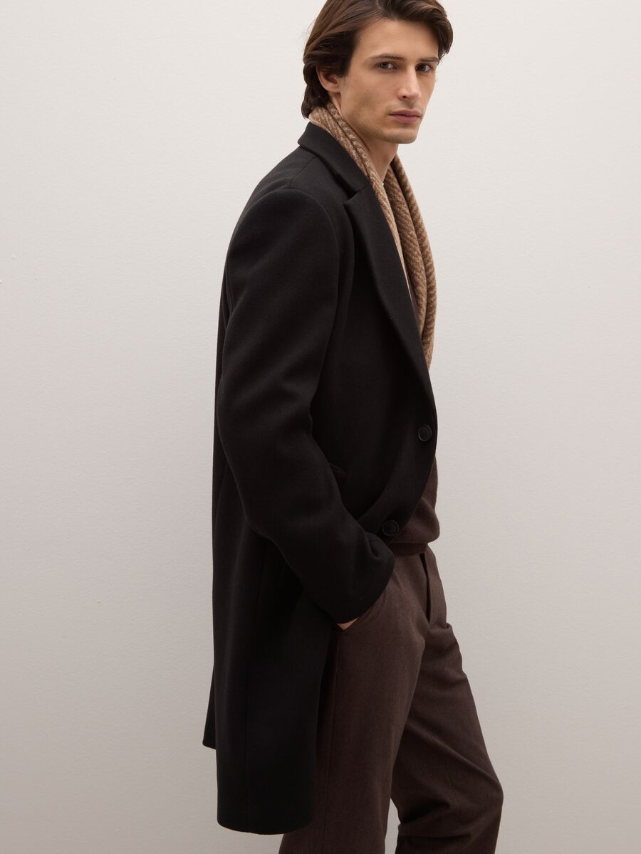 Stretch Black Velvet Coat_0