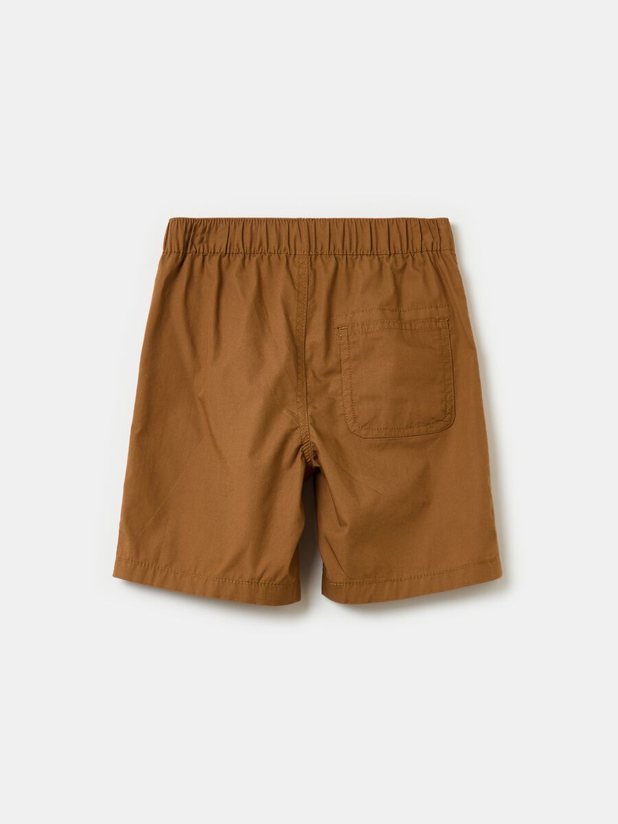 Pull-on Bermuda shorts in cotton_0