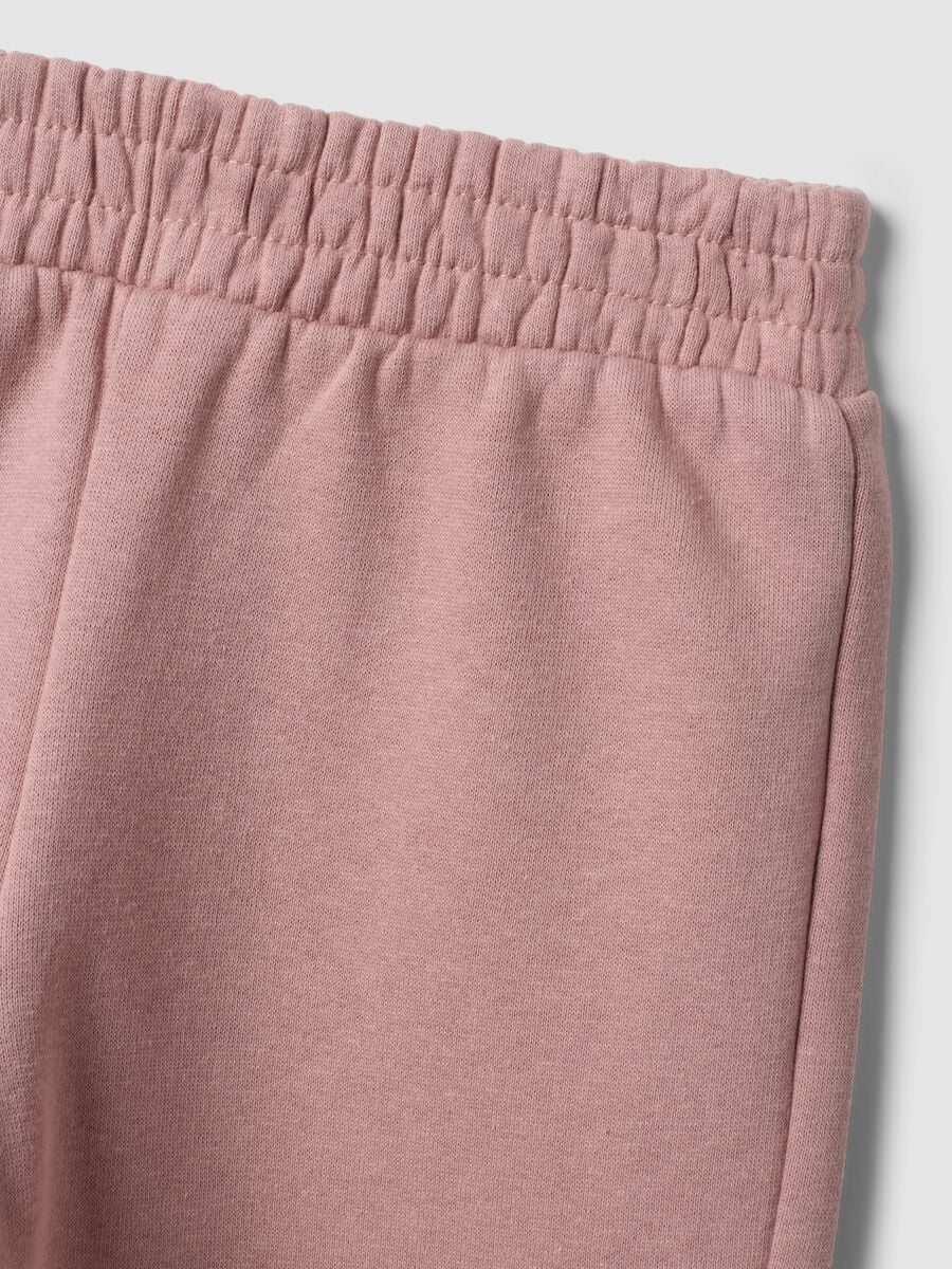 Pink cotton-blend tracksuit with ribbed collar_3