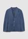 Elegant Pinstripe Blue Blazer with Slim Fit_0