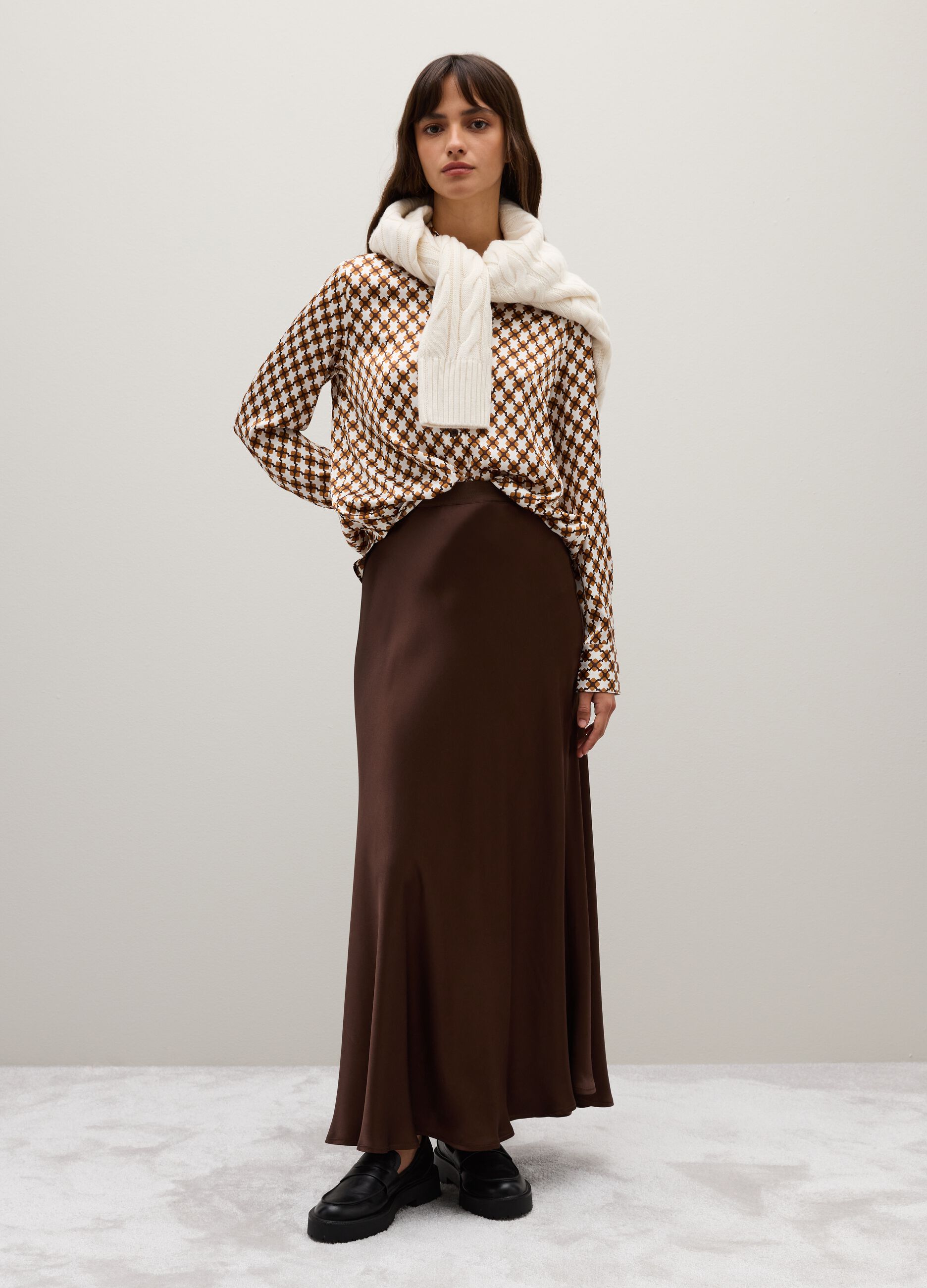 Multicolour long-sleeve regular fit shirt