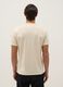 Beige short-sleeved pure cotton regular fit T-shirt_2