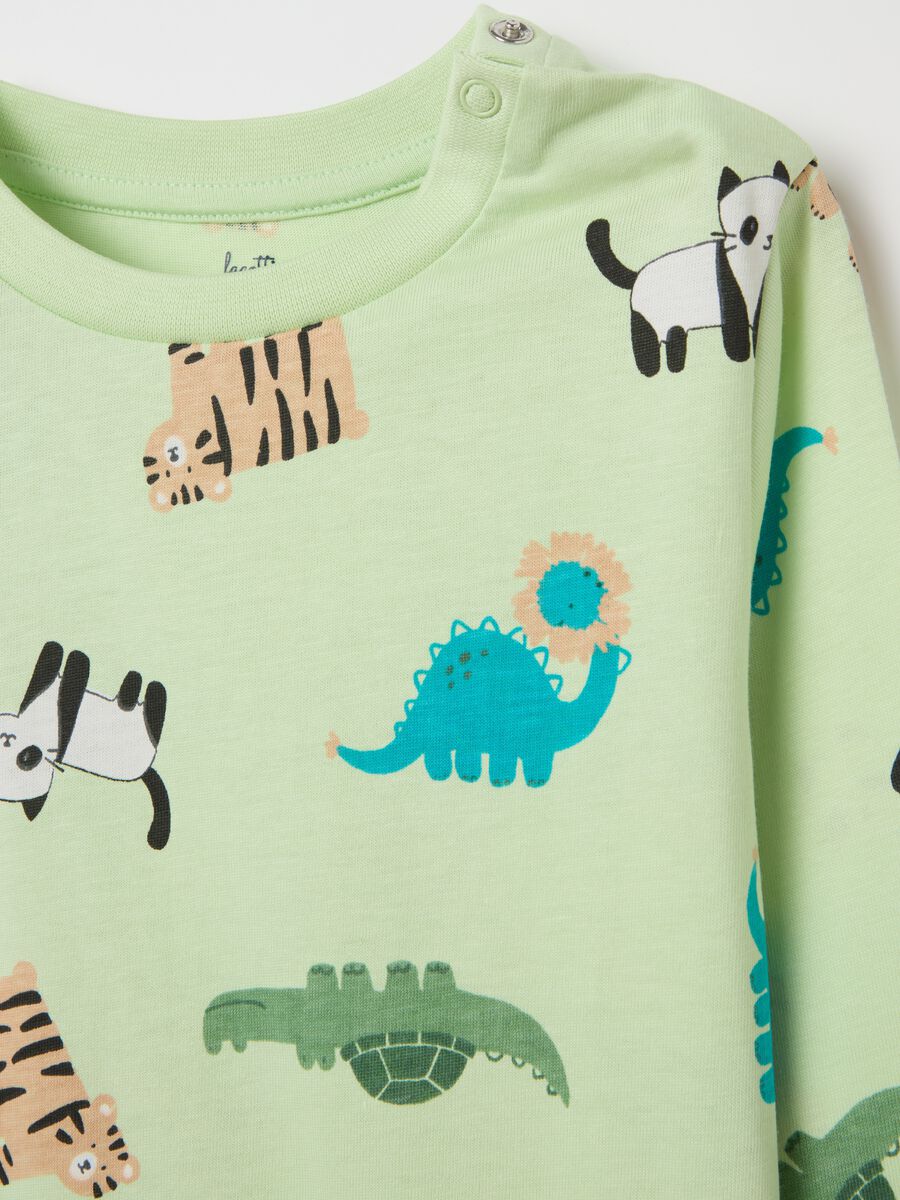 Organic cotton pyjamas with animals print_2