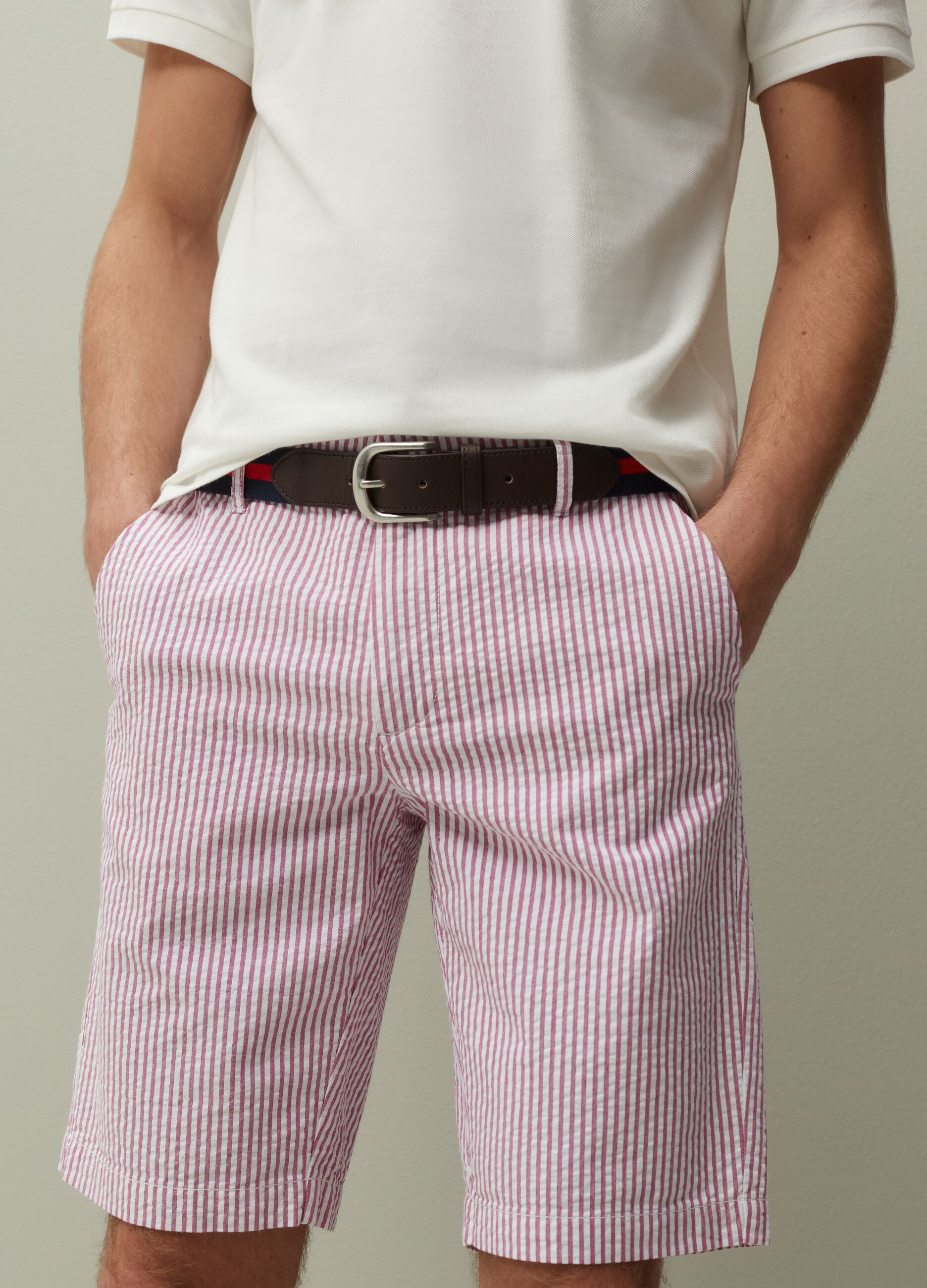 Bermuda chino in seersucker a righe_3