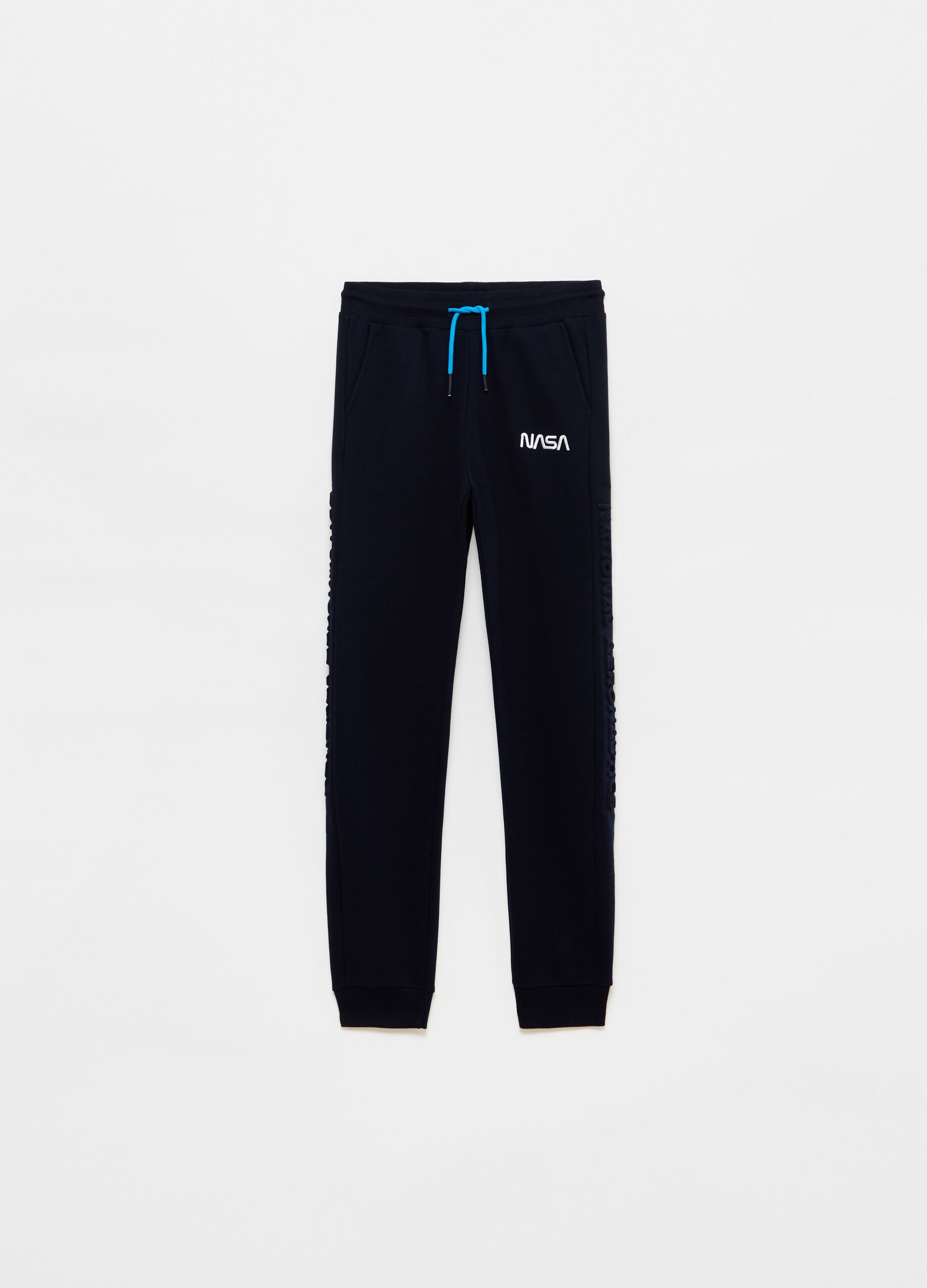 Joggers with raised NASA lettering