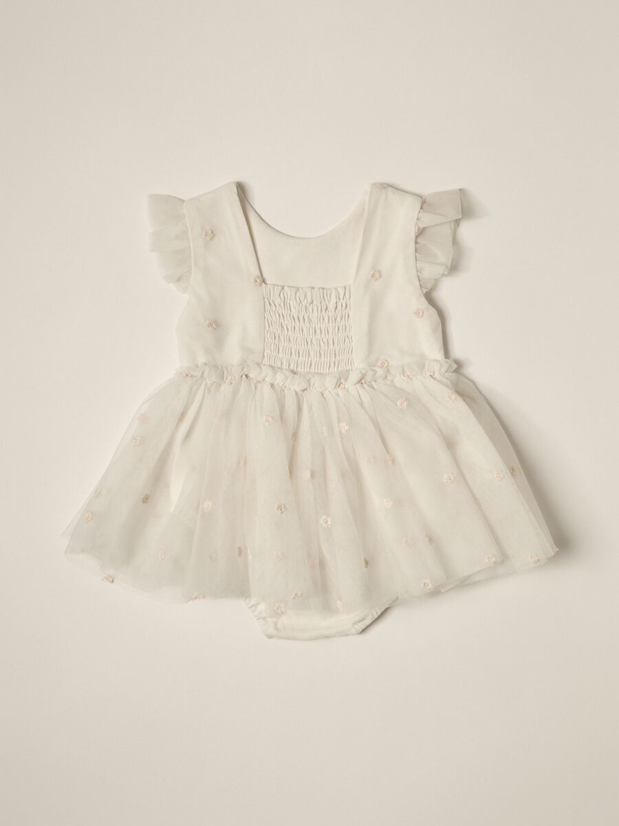 IANA newborn girl dress with tulle skirt_1