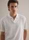 White linen and cotton blend polo regular fit_3