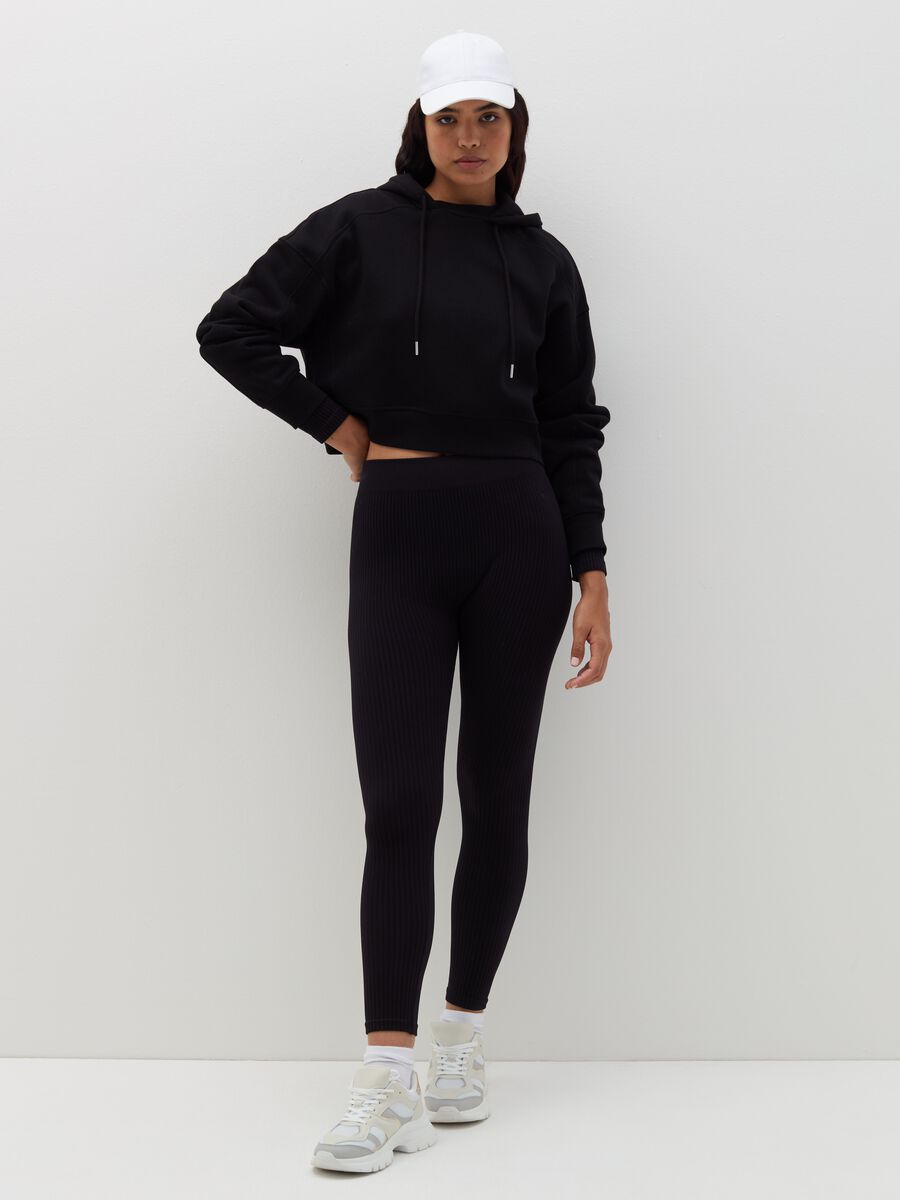 Crop sweatshirt with hood_1