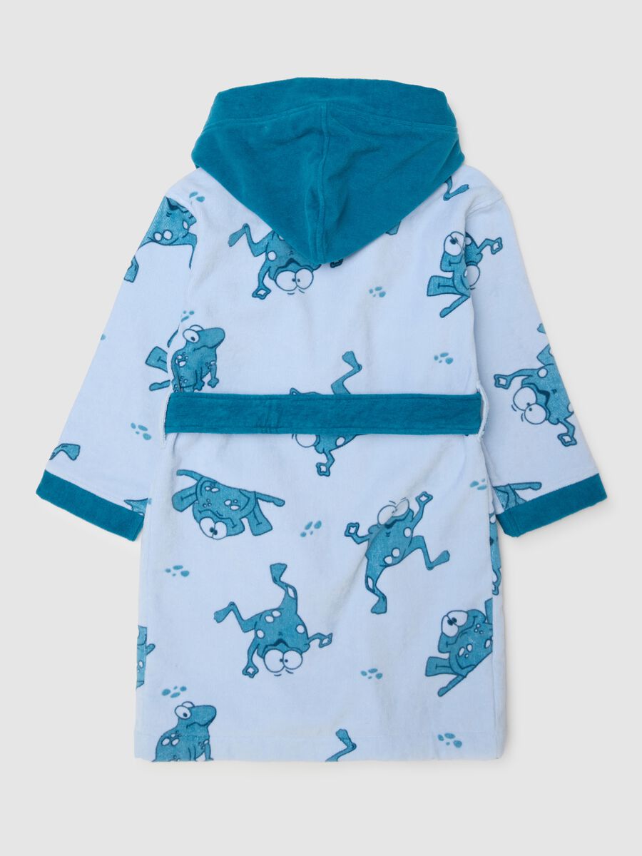 Boys' regular fit multicolour pure cotton bathrobe with prints_1