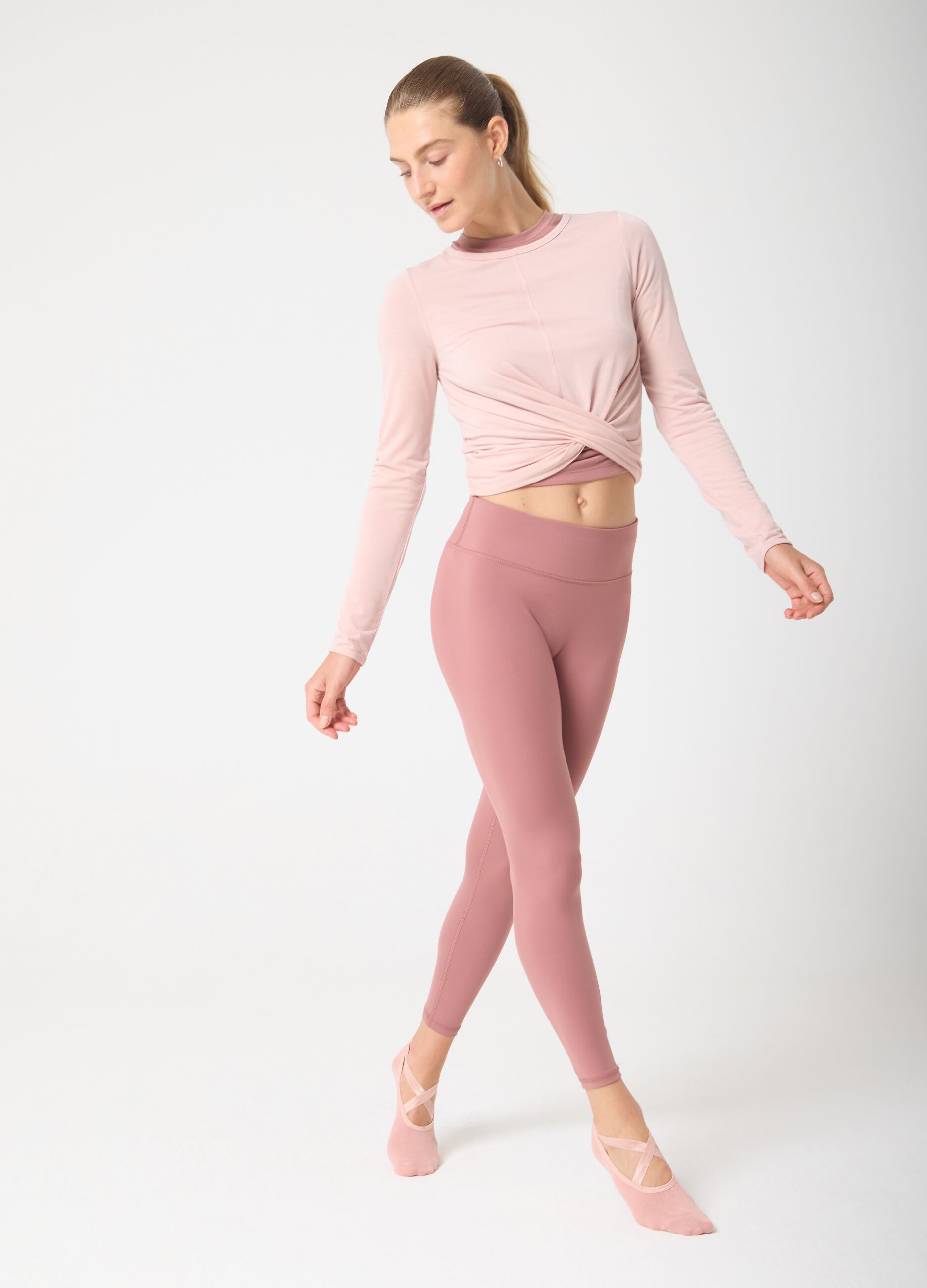 Technical Fabric Cropped T-shirt with Cross Design ALTAVIA STUDIO