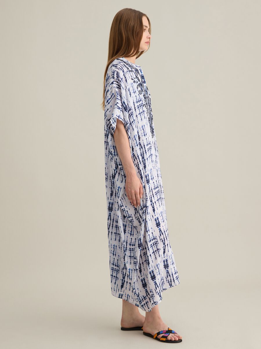 Women's long multicoloured viscose kaftan_1