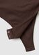 Brown stretch fabric bodysuit regular fit_5