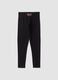Black slim-fit stretch cotton jersey leggings with Everlast logo_0