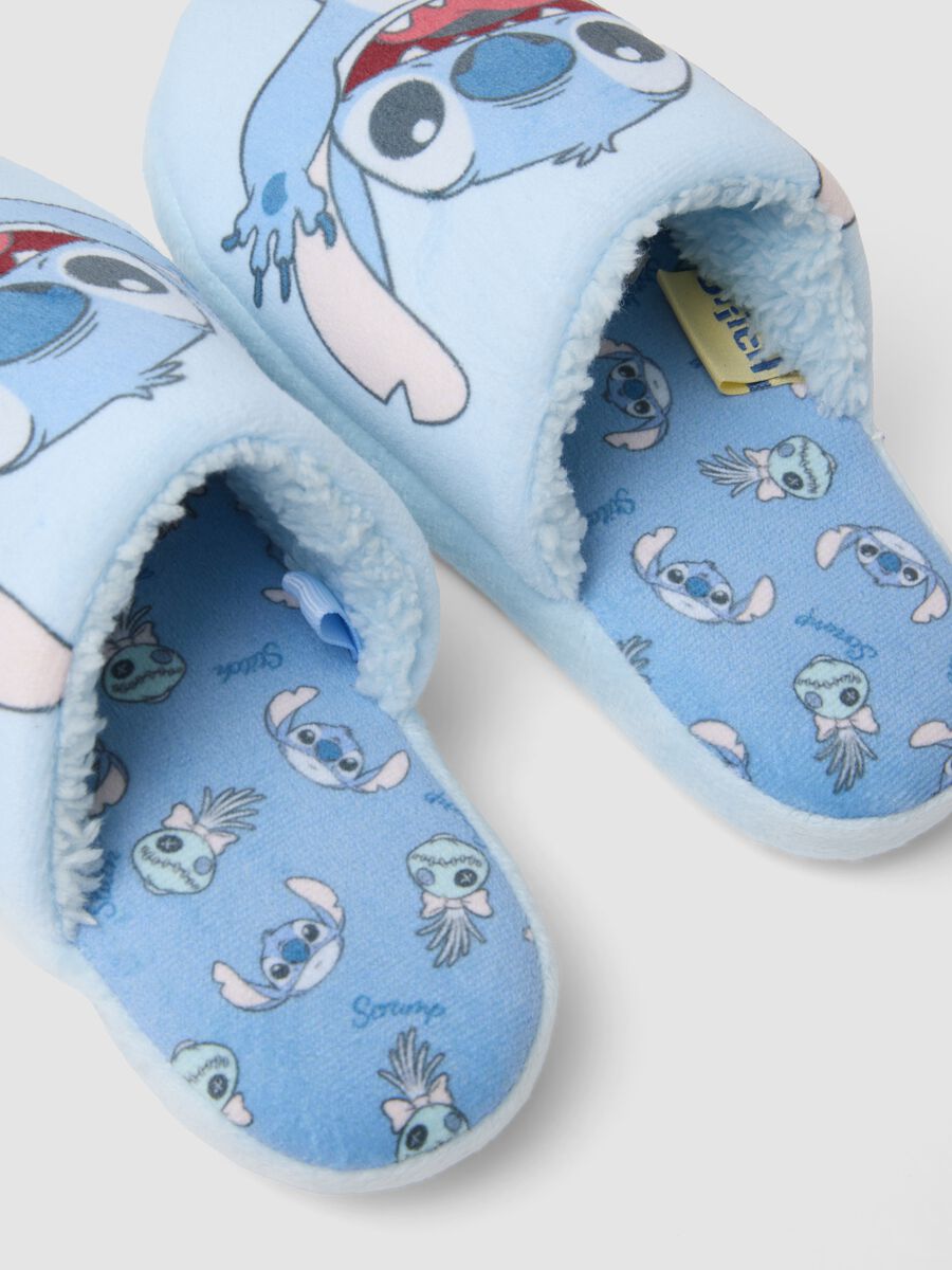 Blue Stitch print slippers for girls_2
