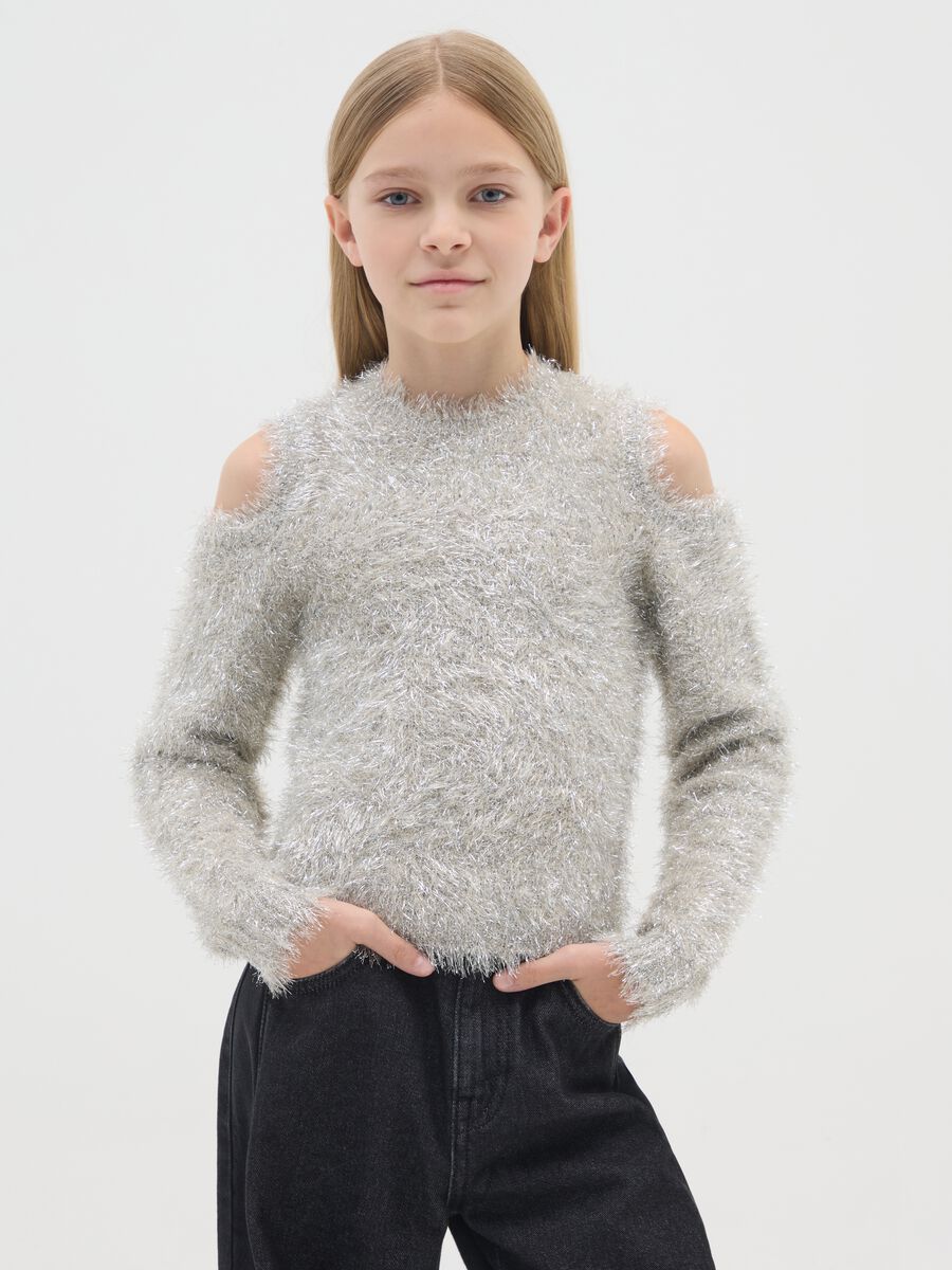 Maglione da ragazze grigio regular fit_0