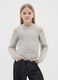 Girls' grey regular fit sweater_0