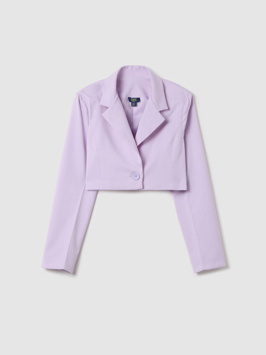 Purple cropped-fit blazer_3