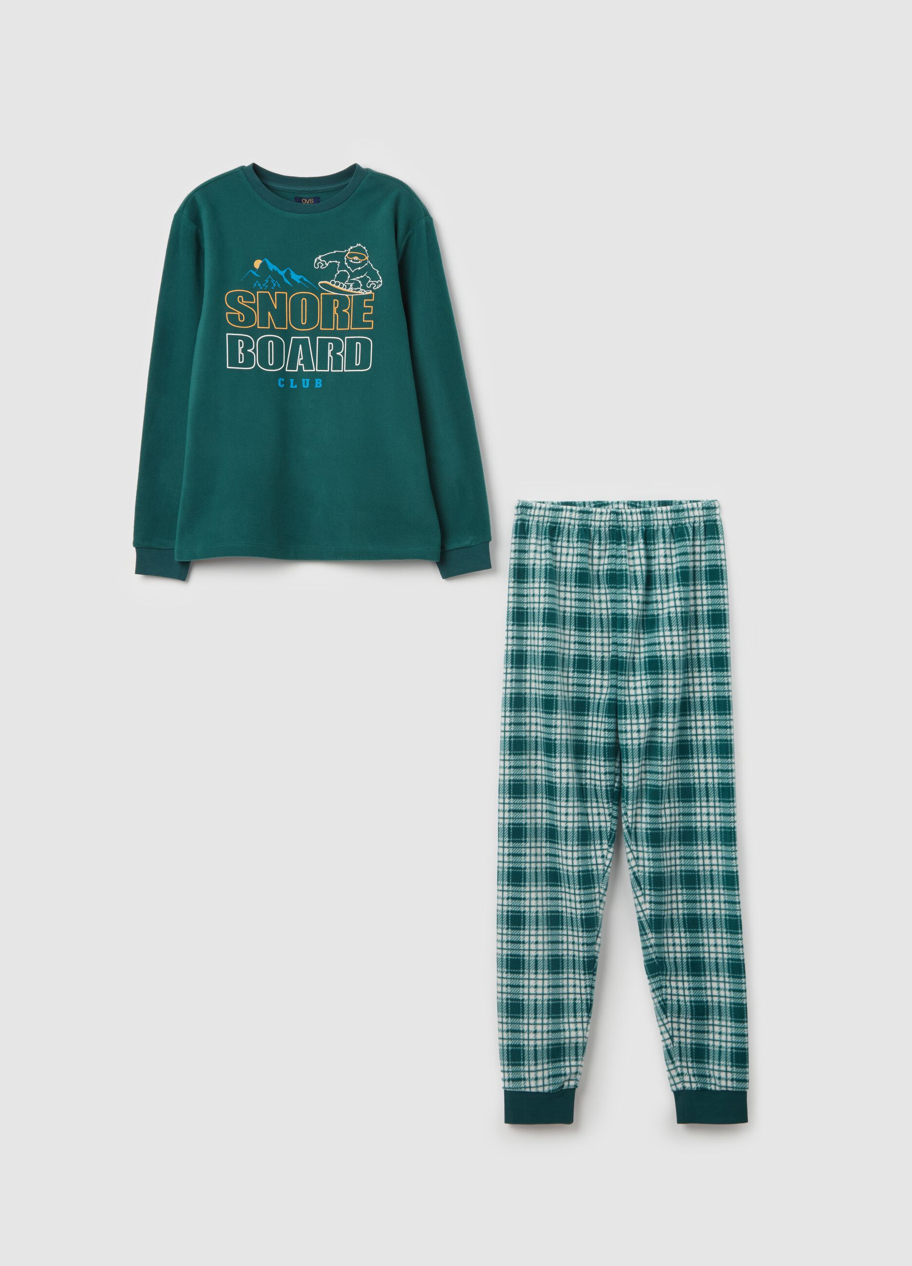 Printed fleece pyjamas