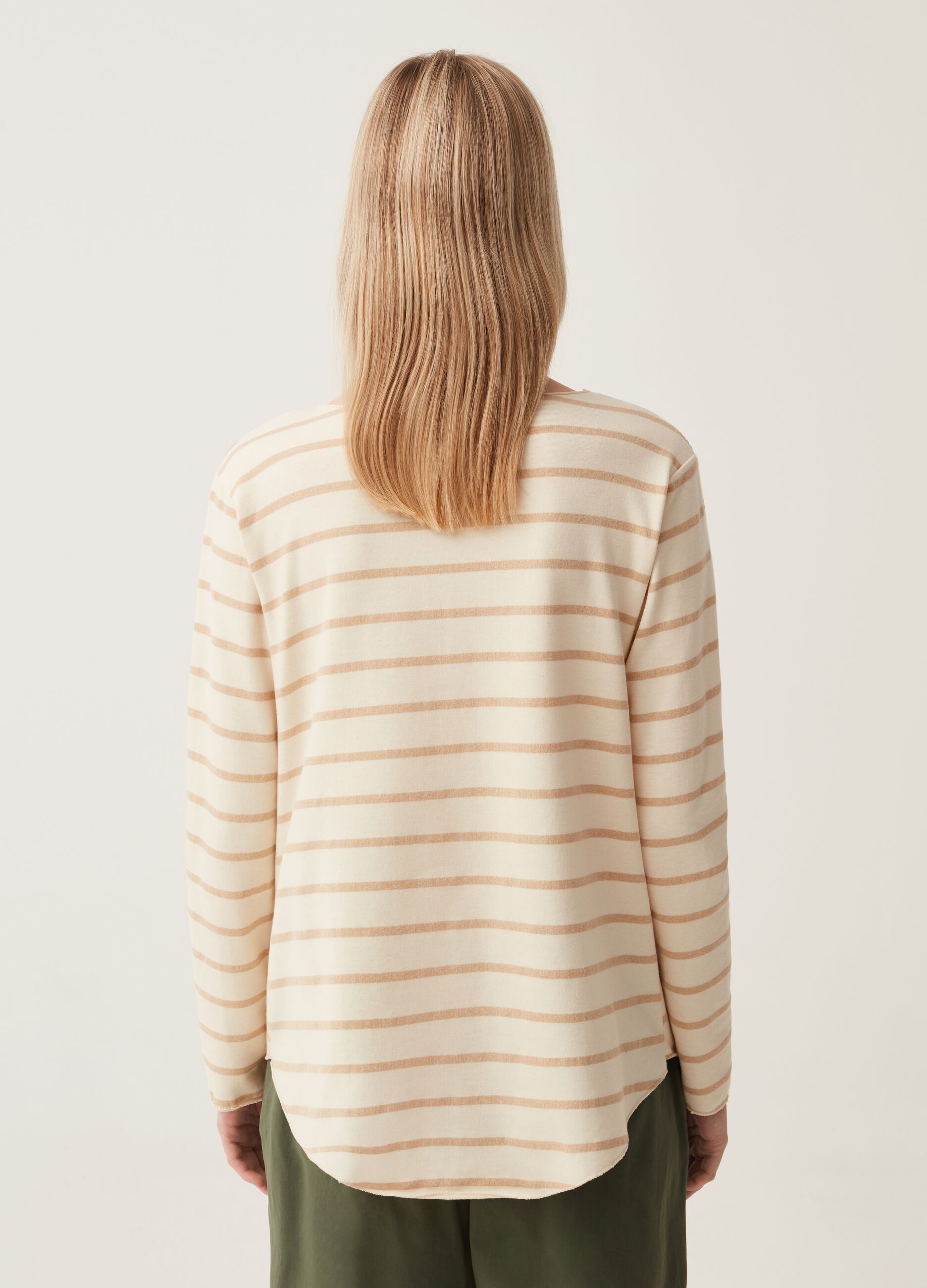 Maglia in cotone a righe Hybrid_2