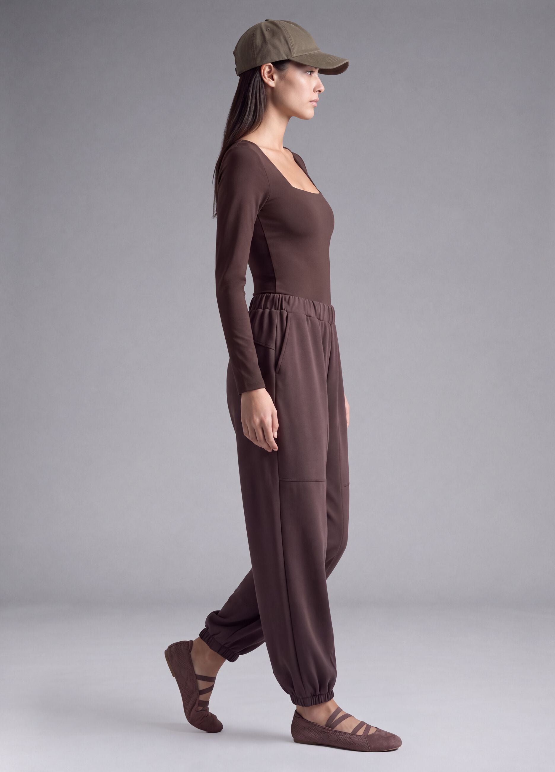 Pantaloni sportivi viola in tessuto soft-touch ALTAVIA STUDIO