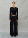 Crop Long-sleeved T-shirt Black_4